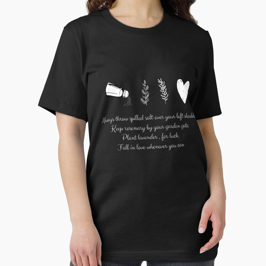 Salt Rosemary Lavender Love Shirt Women Flower Heart Graphic Inspirationa by MARCOS LILI