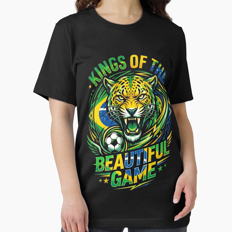 Kings of the Beautiful Game Brazil Jaguar Fan Shirt by VizoArt-Studio