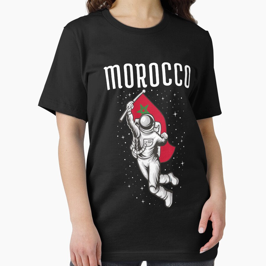 Astronaut with Moroccan Flag Gift Soccer Team For Morocco Fans - Astronaut by ollalla