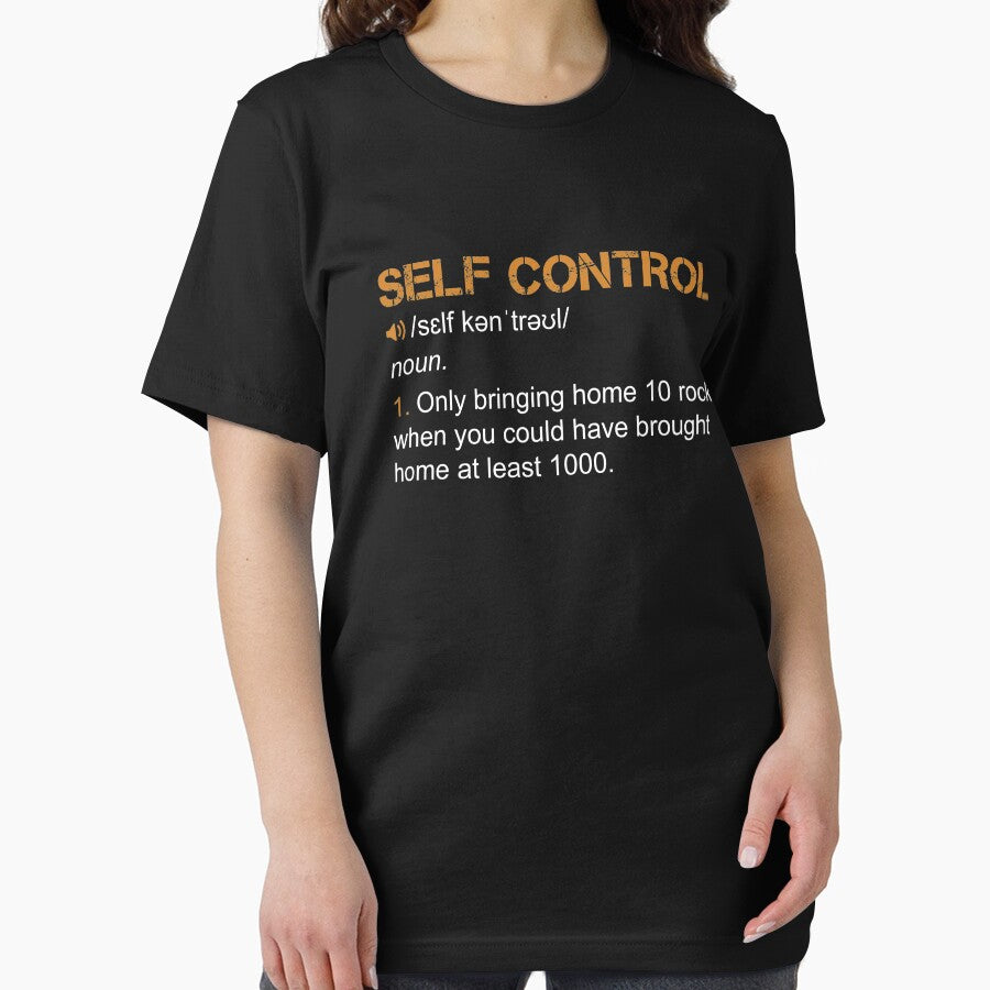 Self Control Funny Rockhounding Geology by B-RAD-Designs