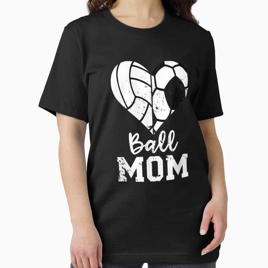 Ball Mom Heart Funny Soccer Volleyball Mom by SPOPOO ★ ★ ★ ★ ★