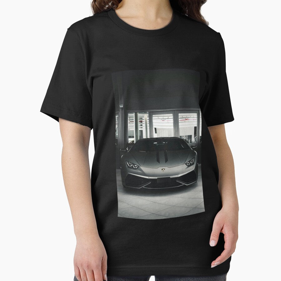 Stealth Gray Lamborghini Huracán Premium Scoop T-Shirt by psqhetori