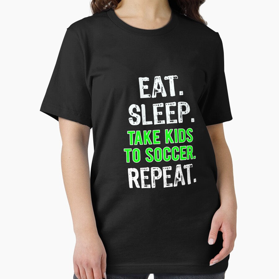 Funny Eat Sleep Take Kids to Soccer Mom & Dad gift by LGamble12345