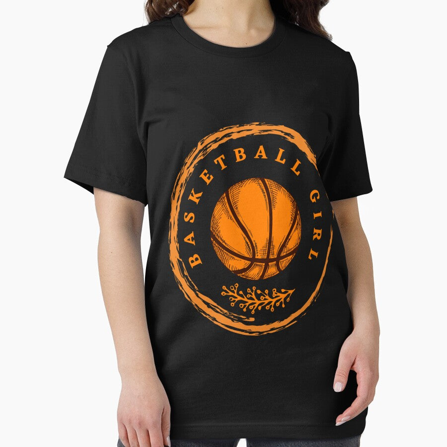 Basketball Girl Basic T-Shirt Sticker by heajosephgi3