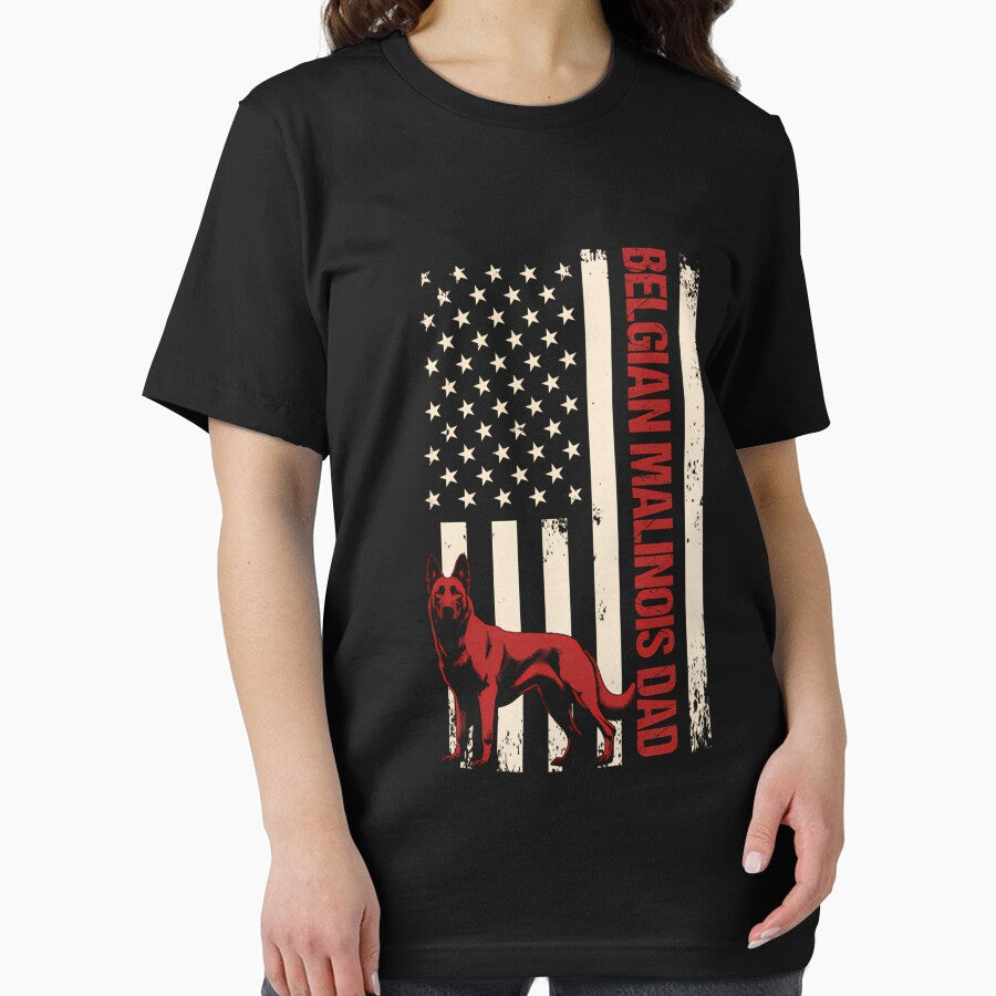 Belgian Malinois DAD Belgian Malinois Patriotic Long Sleeve by KristineLi