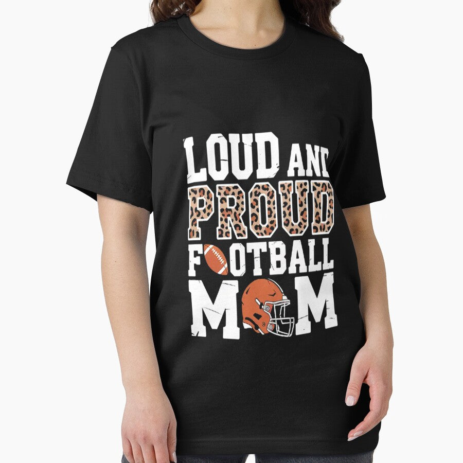Leopard Loud & Proud American Football Mom Family Mama Mommy by LacostCarl