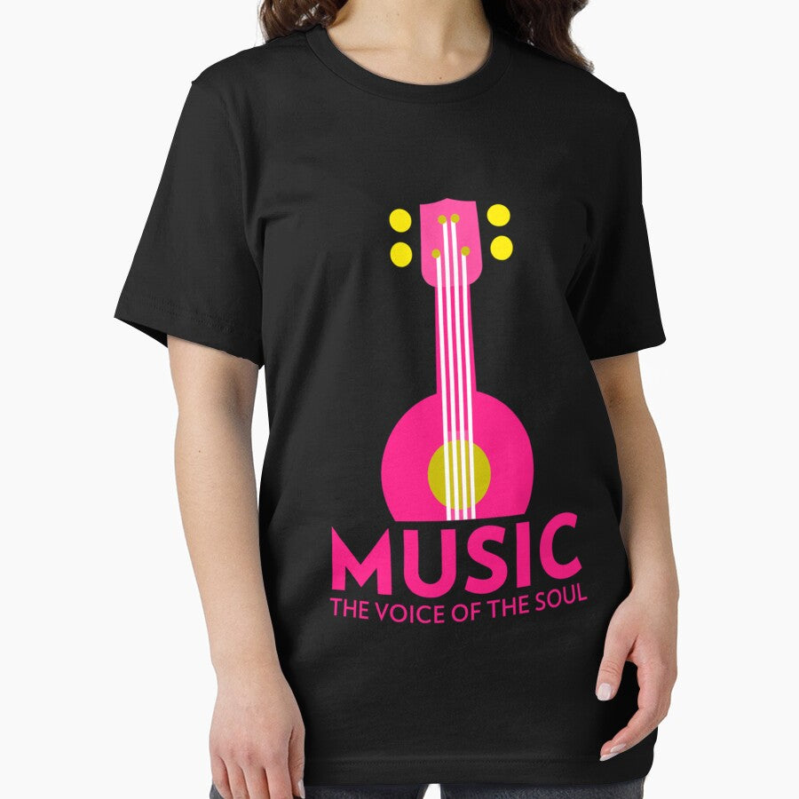Musical Guitar Printed T-Shirt Premium Scoop T-Shirt by patsypo1