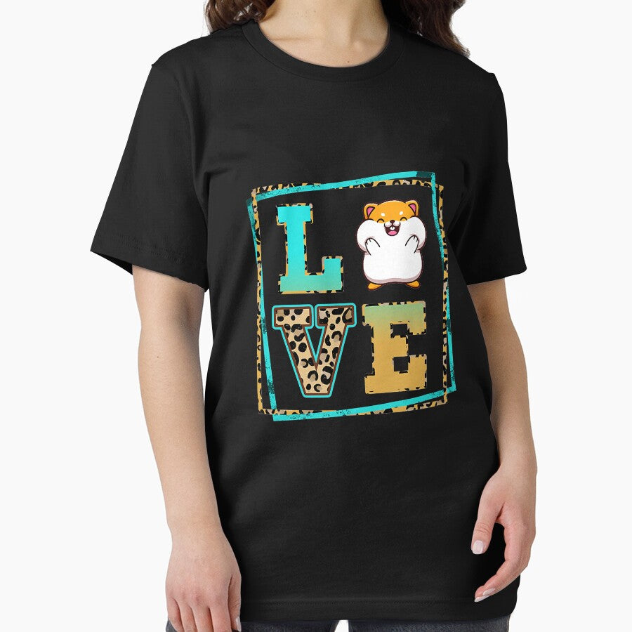 Love Hamster Pet Owner Leopard Print Kids Women Cute Animal Premium by belinescob