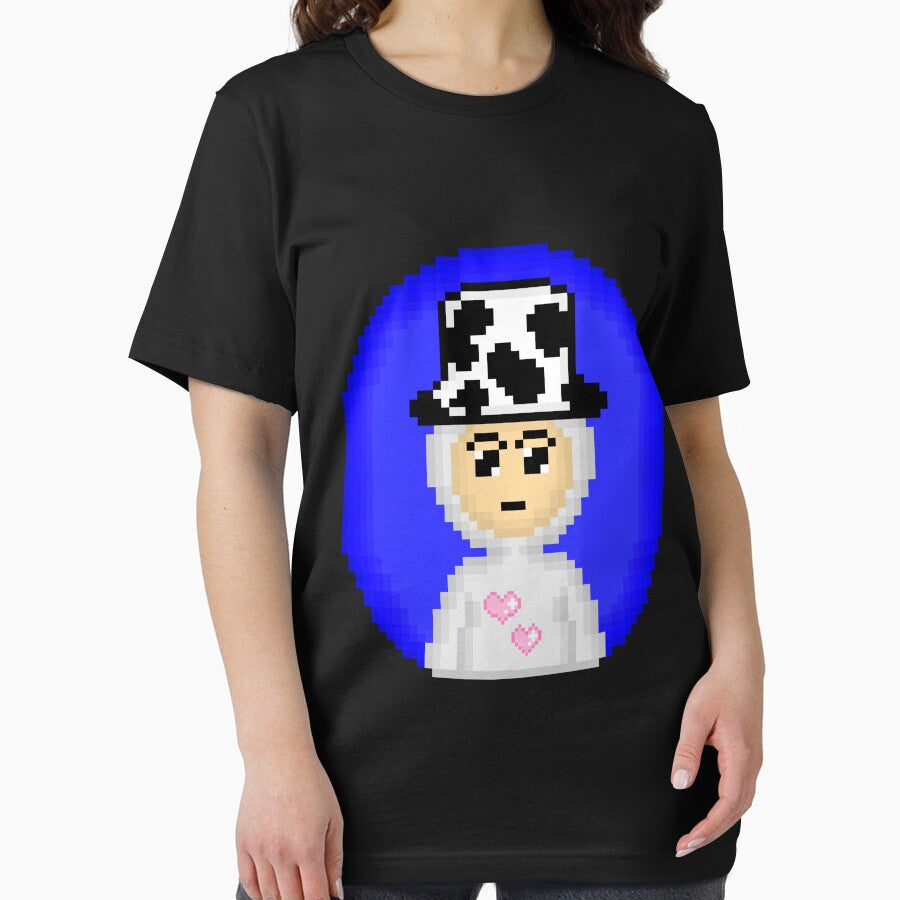 Retro Pixel Avatar with Cow Print Bucket Hat by DesignArtist.ia