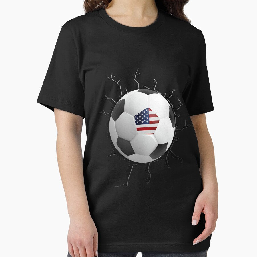 US USA America Flag Soccer | soccer player gift | soccer coach gift | team soccer gifts | soccer gifts for him | soccer shirts | soccer gift ideas | futbol | soccer shirts for her by Kreature Look