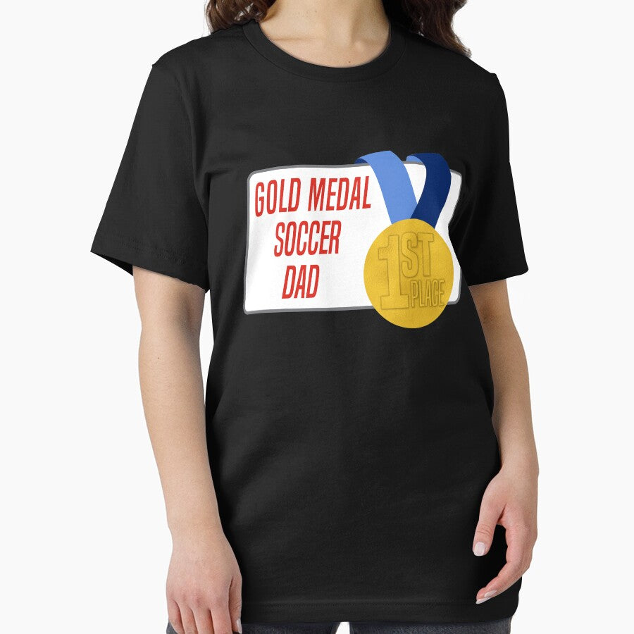 Soccer Dad Gold Medal Award Gift by saltedcottonco