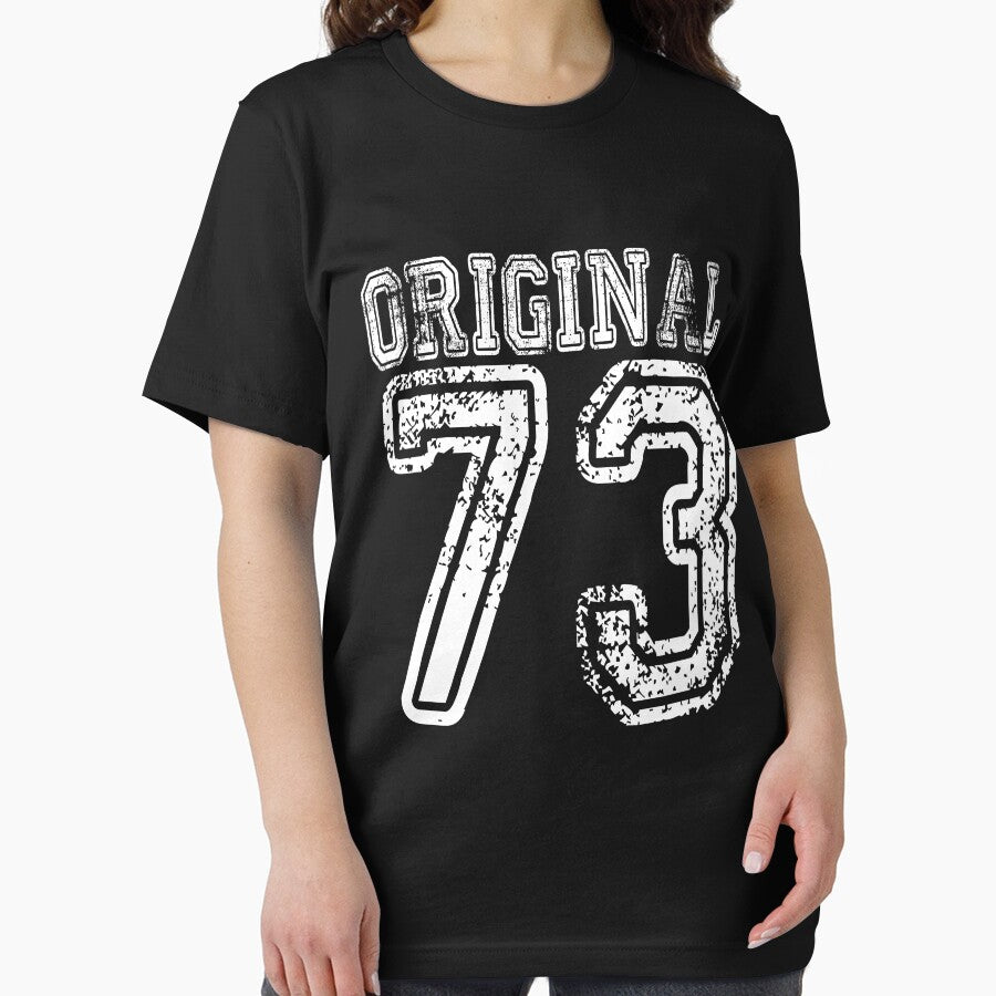 Original 73 2073 1973 T-shirt Birthday Gift Age Year Old Boy Girl Cute Funny Man Woman Jersey Style by arcadetoystore