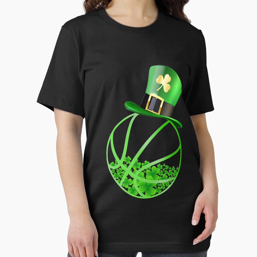 Basketball Shamrock St.Patrick's Day T-shirt by TeeGigi