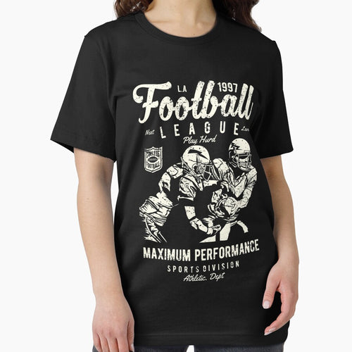 1997 Football League Shirt Vintage Illustration T-Shirt Great Gift for Sport Division Fan or Player Unisex Short-Sleeve Jersey Tee by Panda Branda