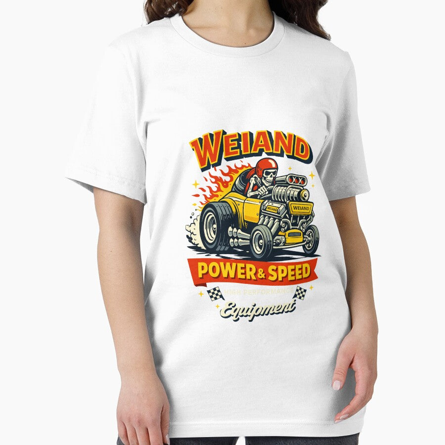 Weiand Power & Speed Hot Rod T-Shirt by Matinez Pink