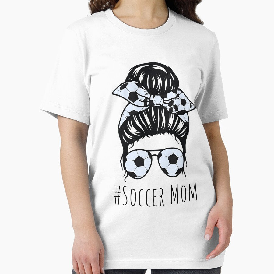 Funny Women Soccer Mom Life Bonus Mom Mothers Day sporting Mom Messy Bun by KAYDEE01212 ✨