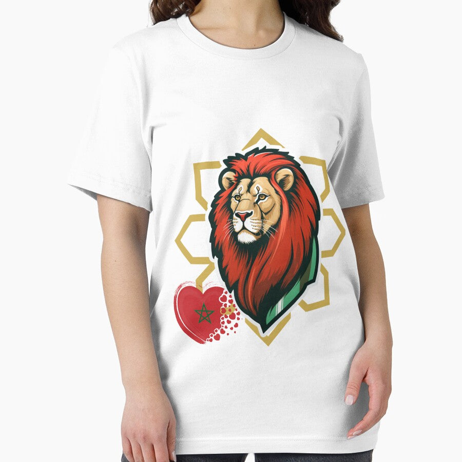 Morocco Maroc المنتخب المغربي T-Shirt, soccer lion by MarwenLabShop