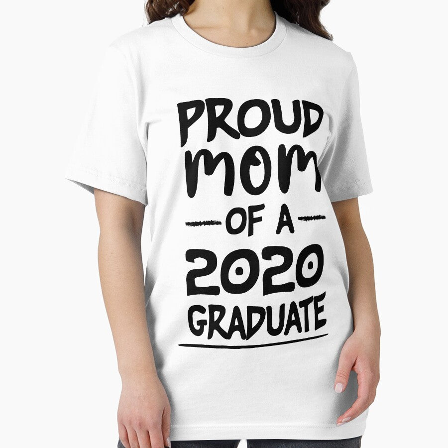 Proud mom of a 2020 graduate- Graduate t-shirt - Women's Graduation Gifts under 25 for college or high school grad- Crew neck by Noussairox