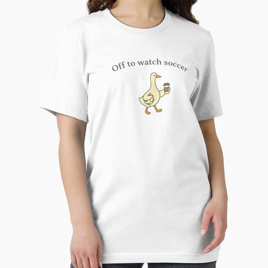 Off To Watch Soccer Goose Funny Soccer Mom Goose by krystalRomanart