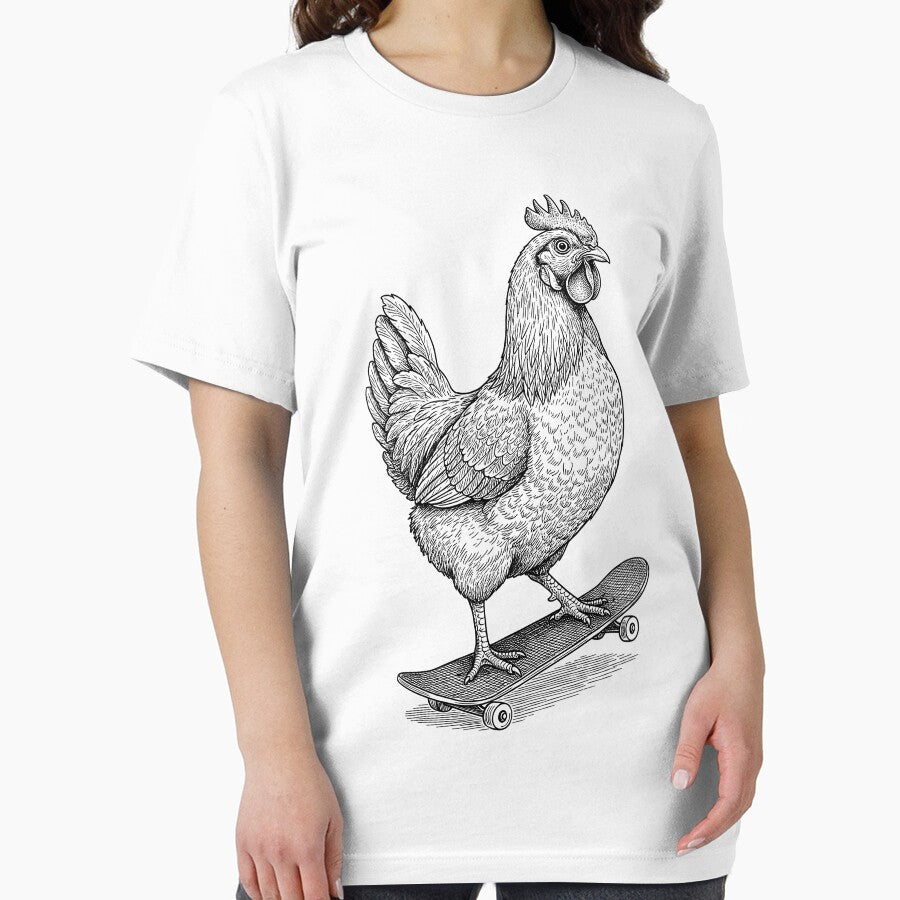 Skater Skateboarder Chicken Funny Animal Skateboarding by GrandeDuc