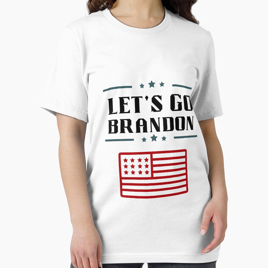Let's Go Brandon Patriotic FJB Funny Political Men's Short Sleeve T-Shirt by MARCOS LILI
