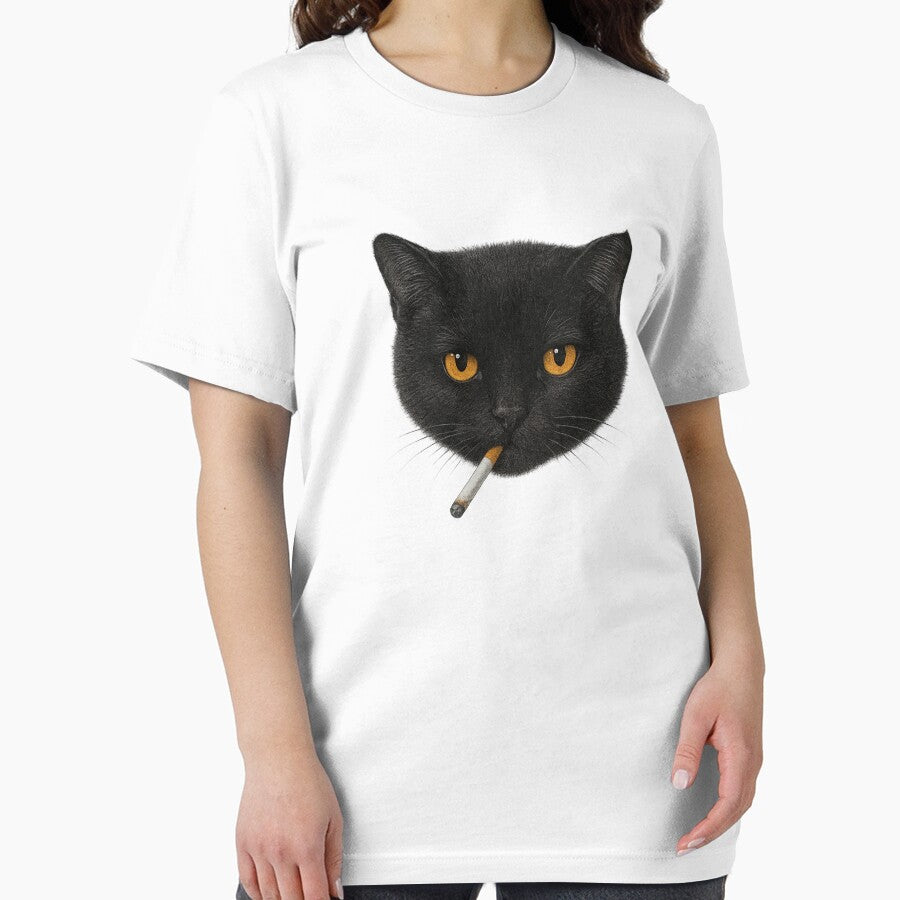 Smoking Cat Y2K, Vintage Black Cat for Men Women, Edgy Retro 90s Grunge, Aesthetic by toongstudio