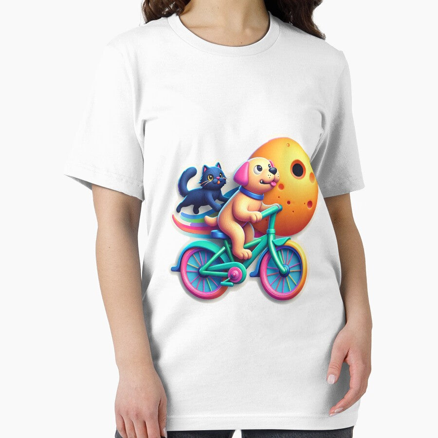 Dog riding cycle with cat design #040420241 by NCNGDESIGN