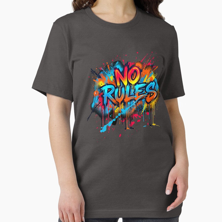 No Rules- Urban Graffiti Vibes Streetwear T-Shirt by typoinspired
