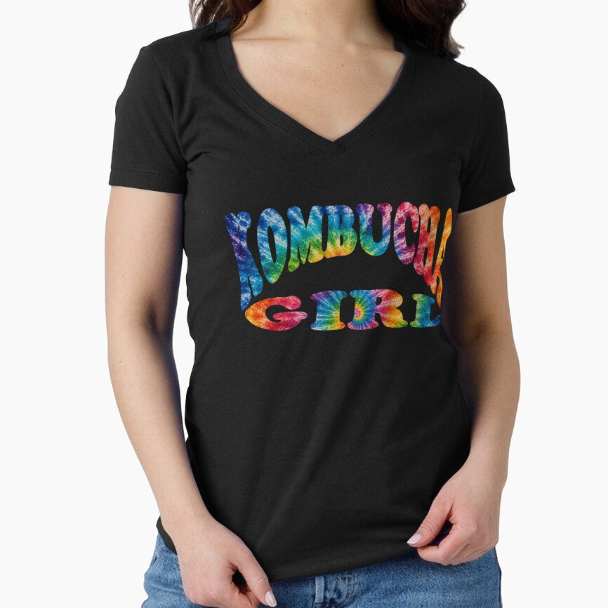 Kombucha Girl, Tie‑Dye wellness lifestyle Design for lovers of fermented drinks by shorethings