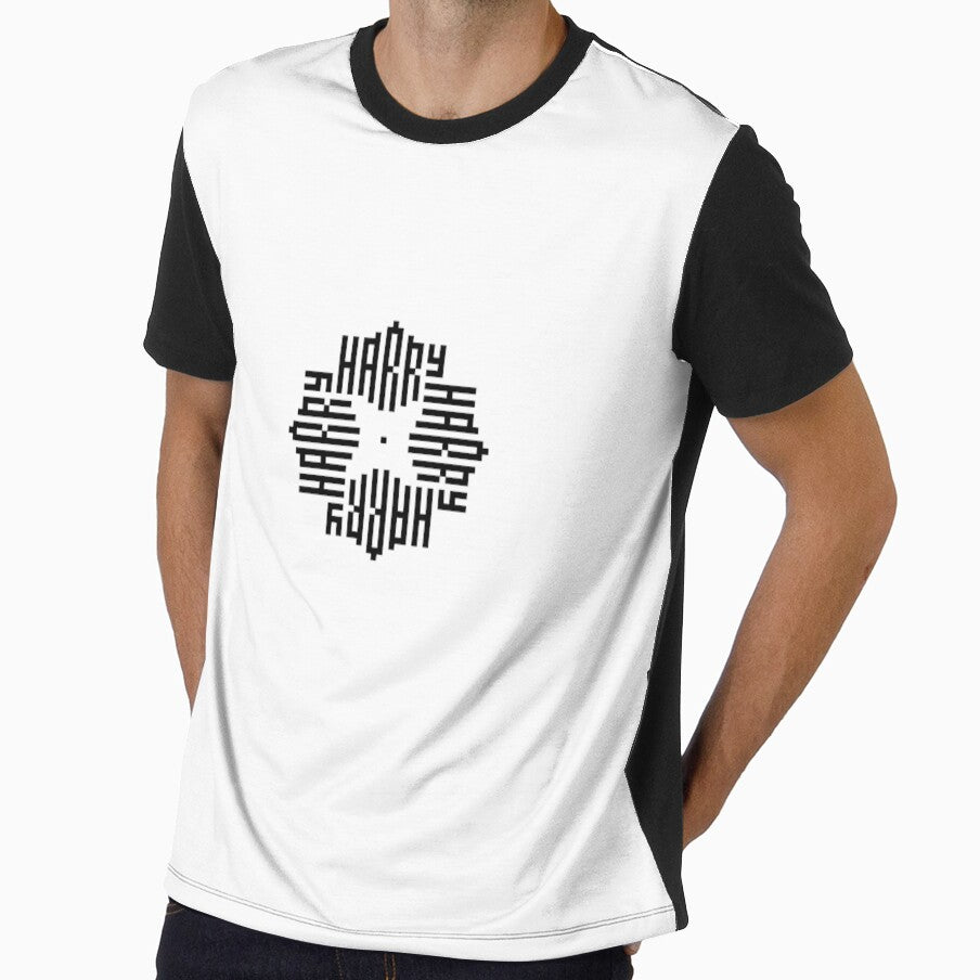 HARRY | Black  | Modern Geometric Kufi Calligraphy | From Name to Art by FOR YOUR NAME