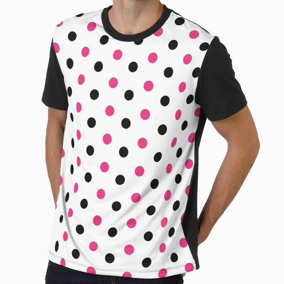 Pinky black polka dot Basic Print by Mobile Cases Store