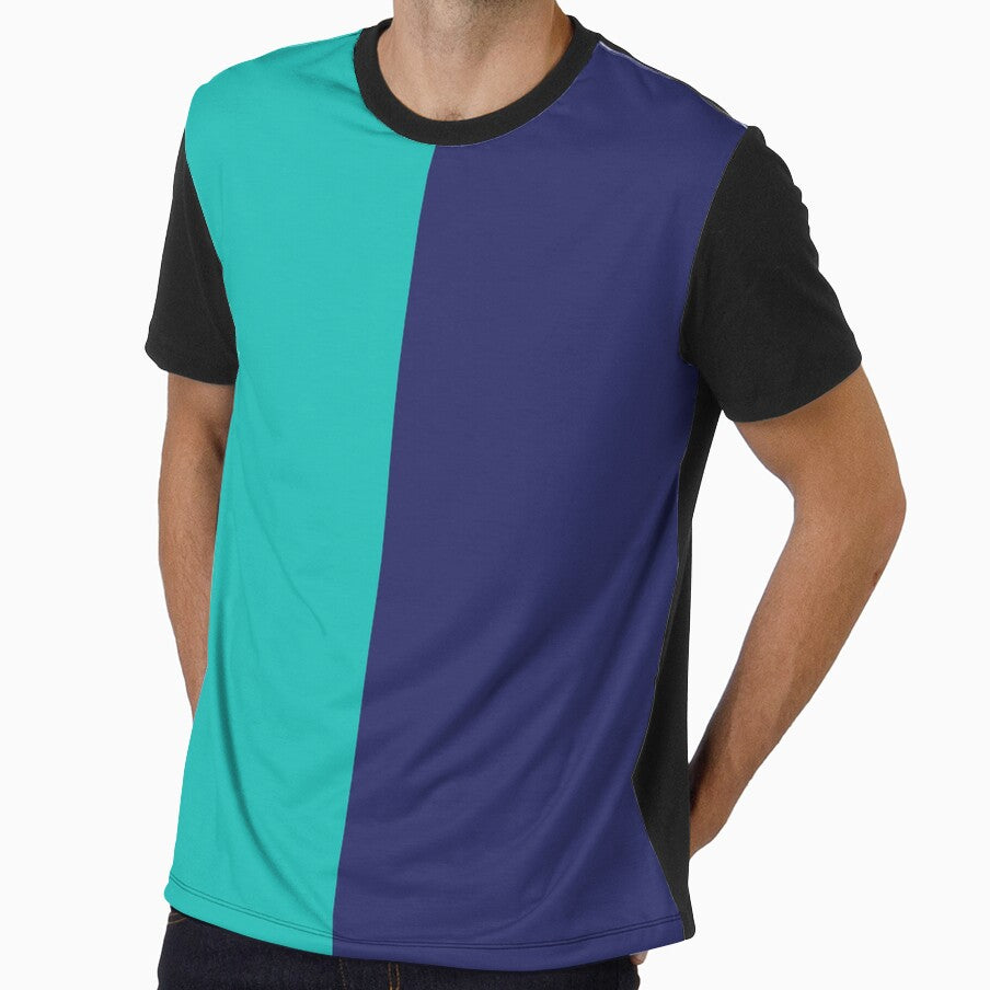 Sea Green and Midnight Blue Solid Color by PabloPatterns