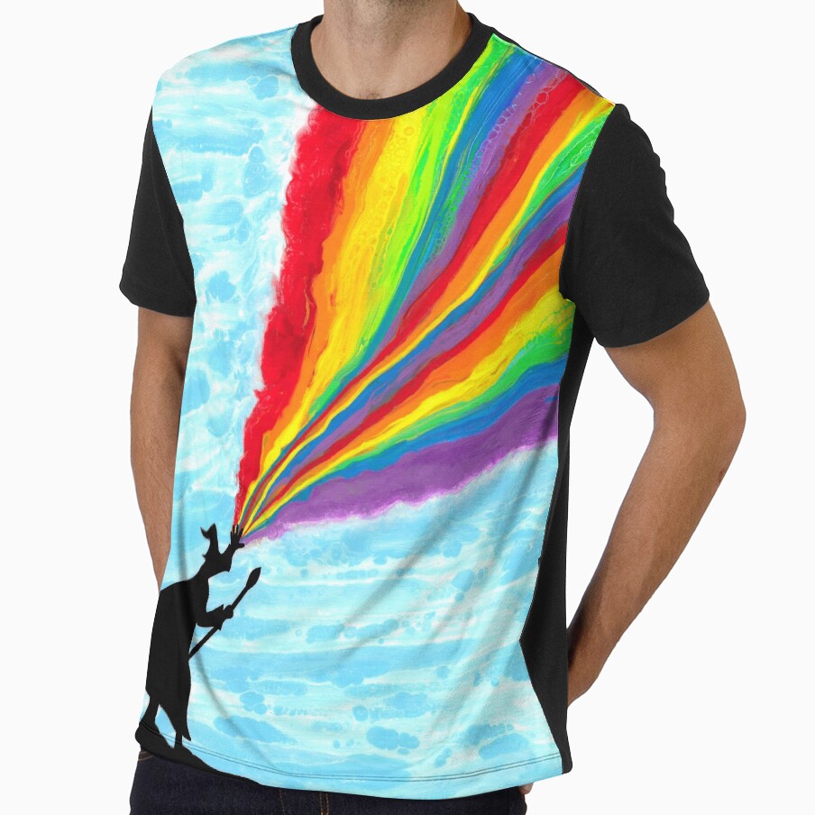 Rainbow Blast - Acrylic Pour by HandmadeHill