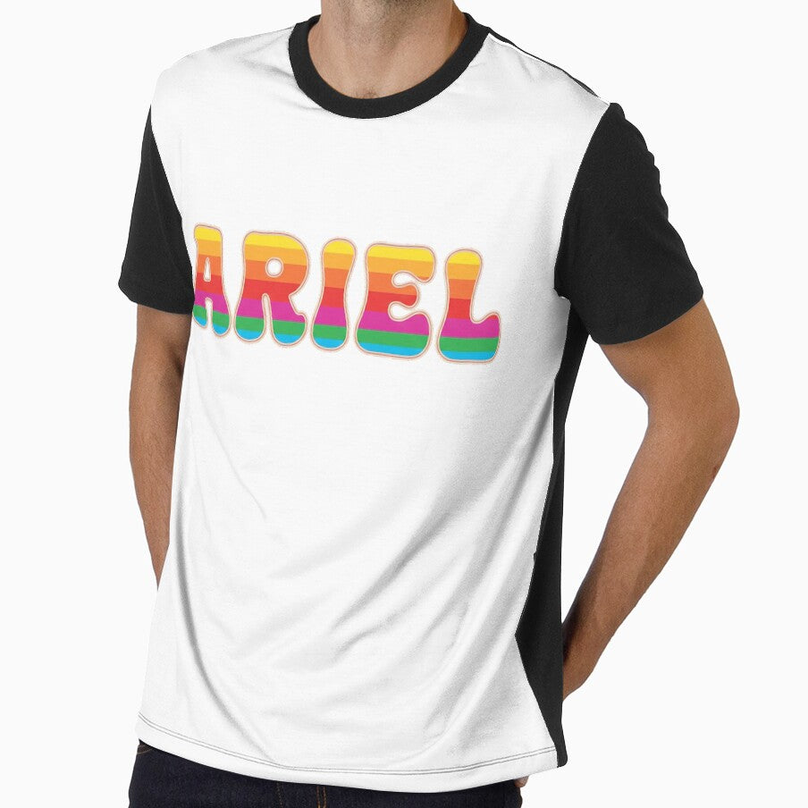 ❤️ Ariel Personalized Name Wavy Retro Shirt, Coffee Mug, Sticker Gift by HelixPedia