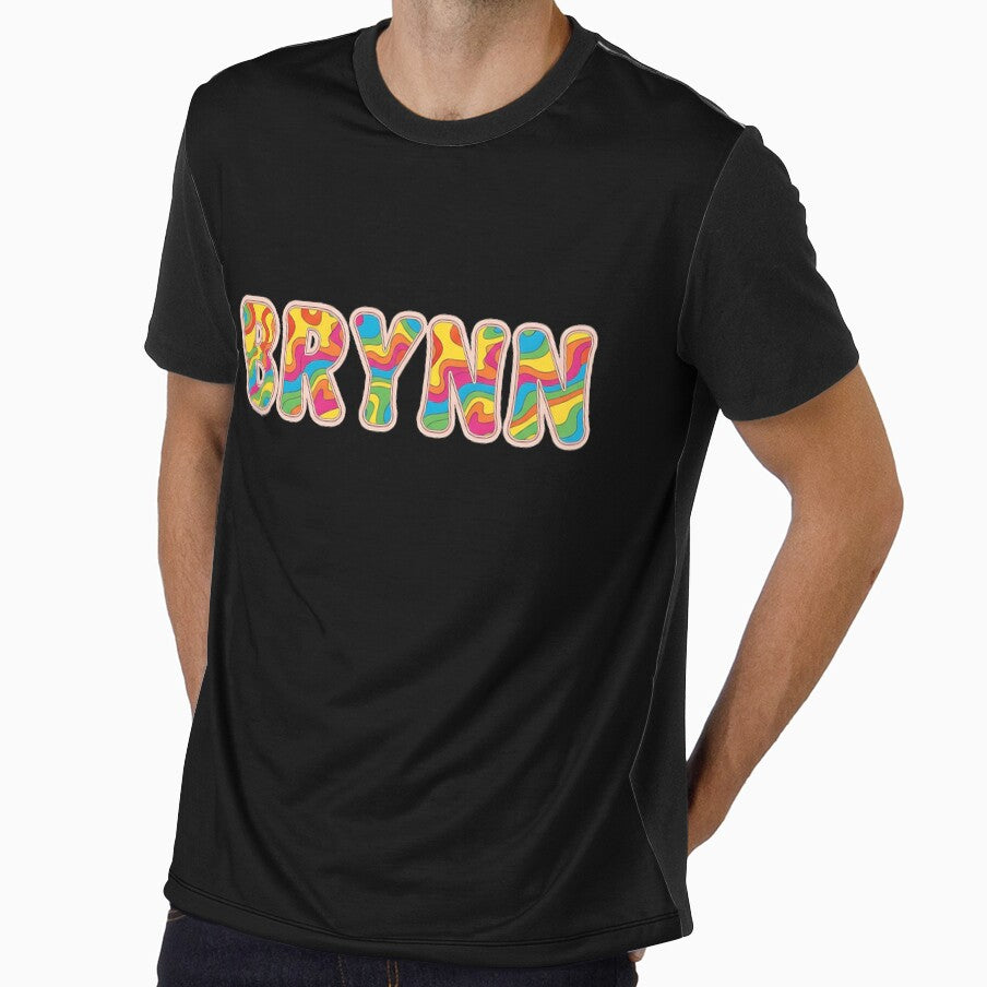 ❤️ Brynn Personalized Name Wavy Retro Shirt, Coffee Mug, Sticker Gift by HelixPedia