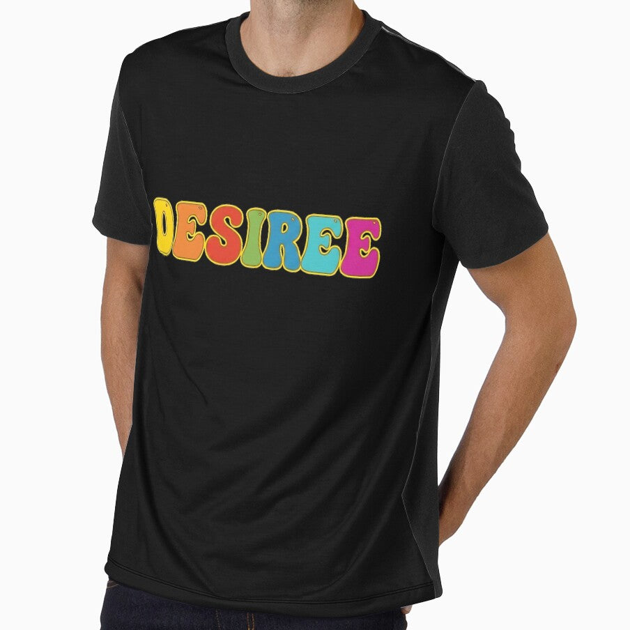 ❤️ Desiree Personalized Name Wavy Retro Shirt, Coffee Mug, Sticker Gift by HelixPedia