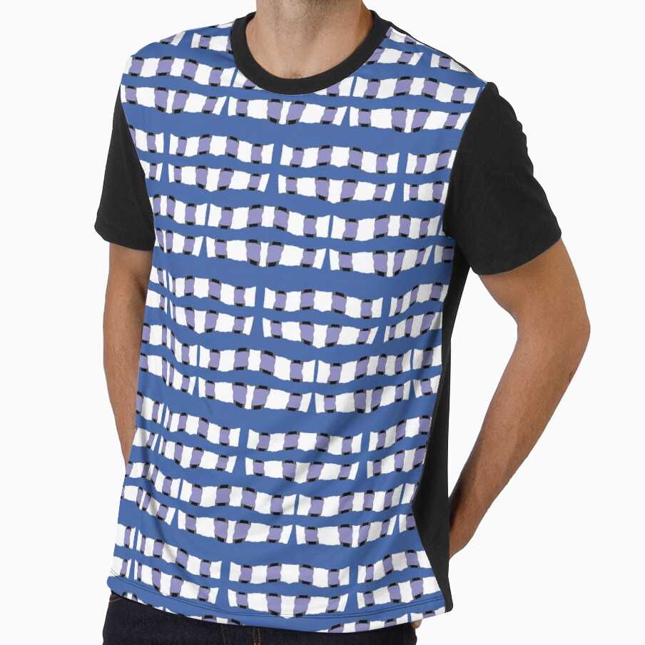 Blue abstract check design by Starlett Designs
