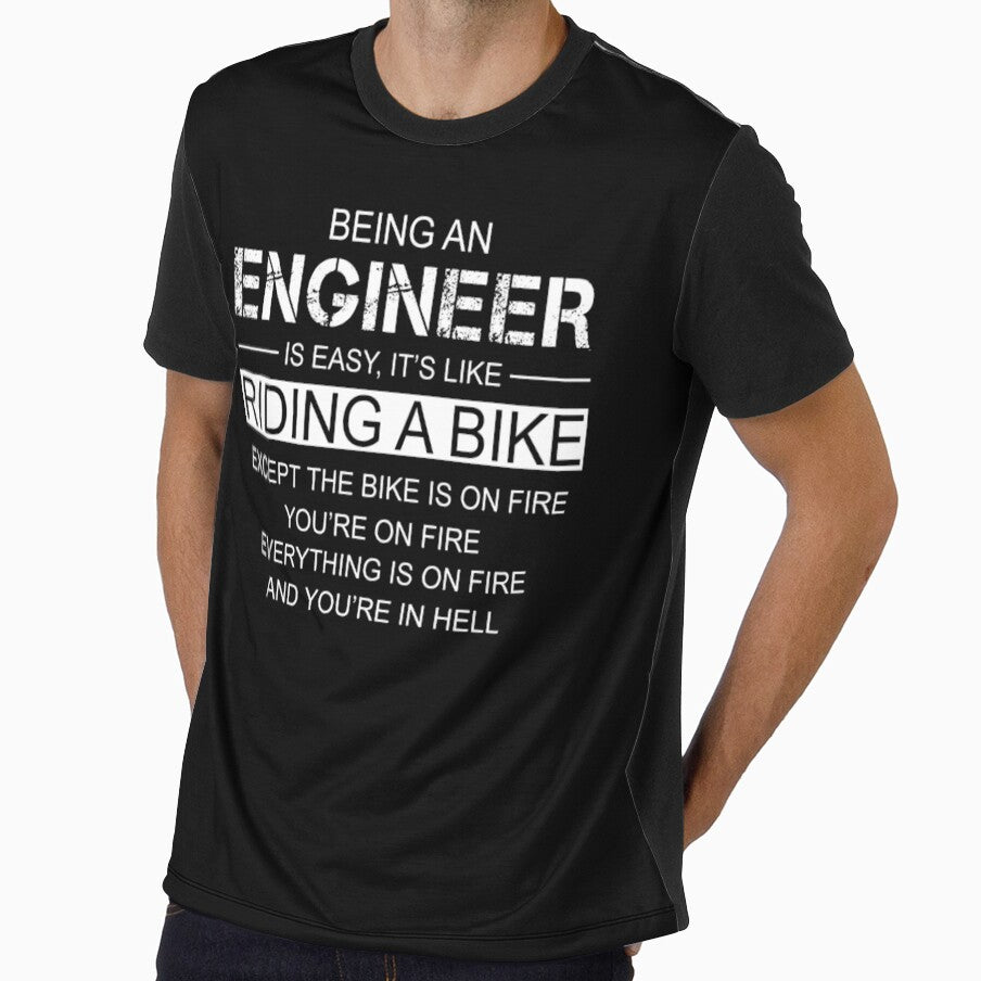 Being An Engineer Is Like Riding A Bike Slim Fit by welltodomouth