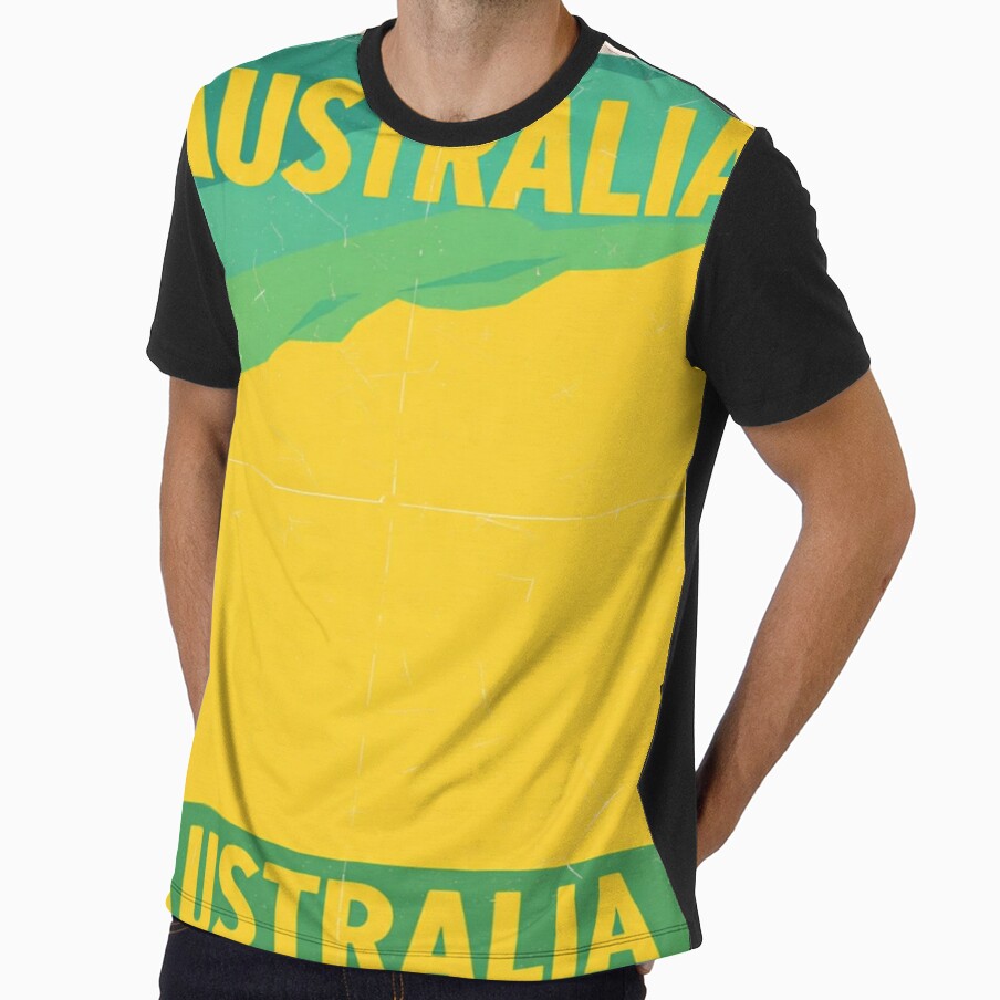 Australia Geometric Power Football Tee by jackbermess