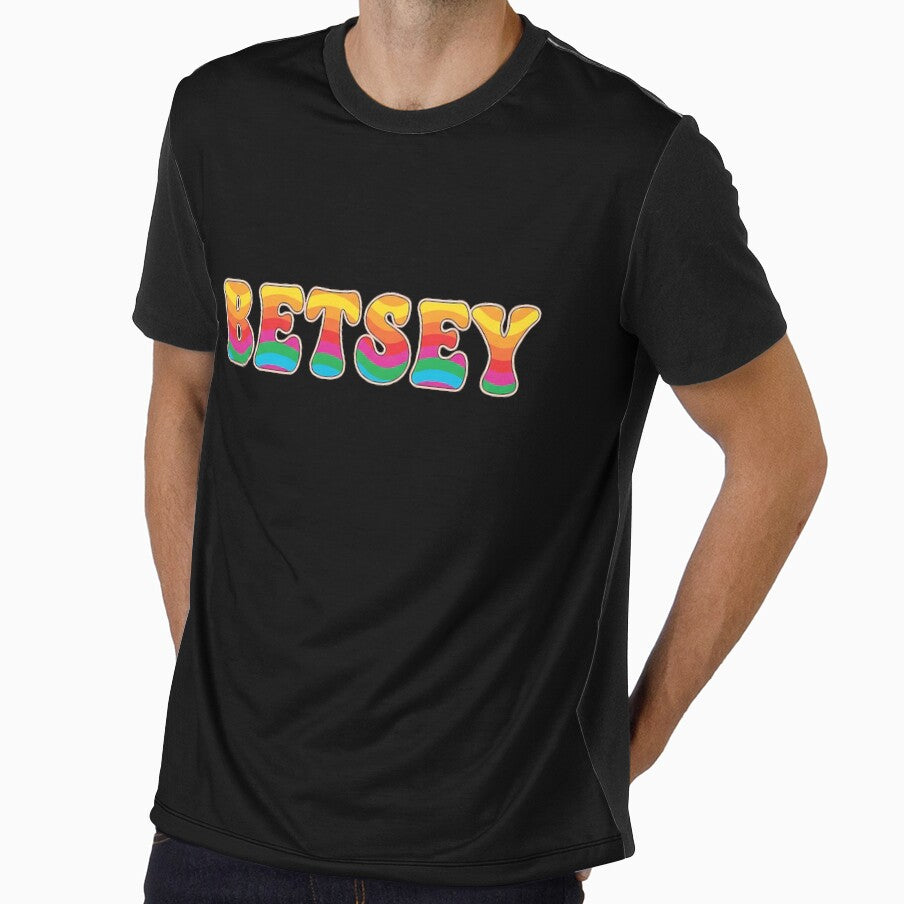 ❤️ Betsey Personalized Name Wavy Retro Shirt, Coffee Mug, Sticker Gift by HelixPedia