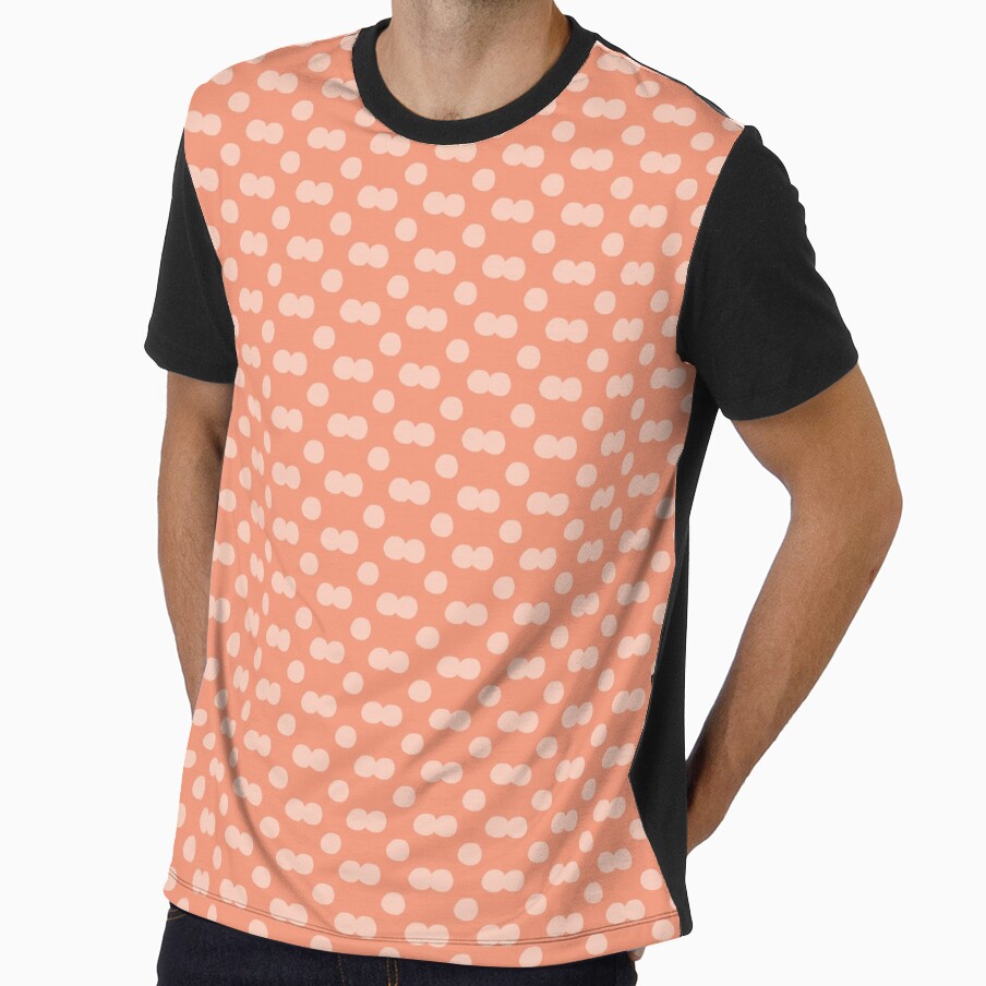 Peachy Pink Cheeky Dotty Spot Pattern by Stephanie J Lewis