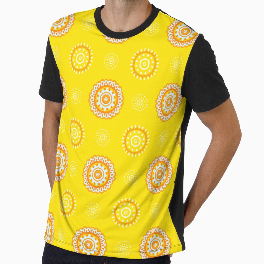 Bright sunshine yellow boho mandala by findlost