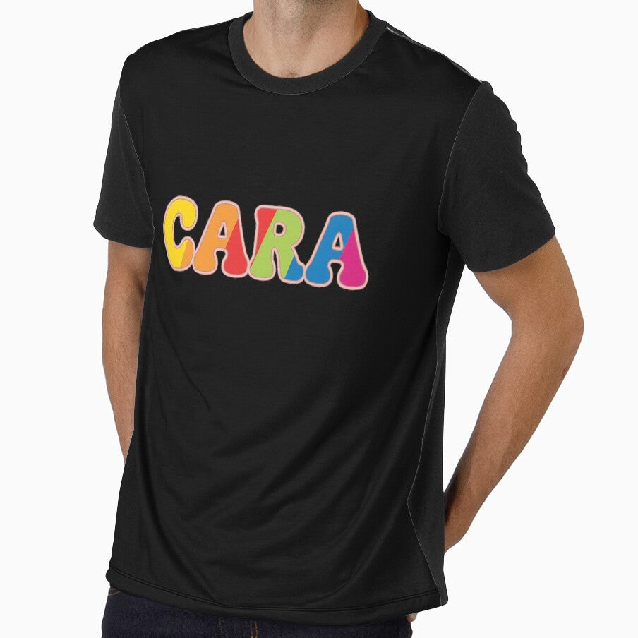 ❤️ Cara Personalized Name Wavy Retro Shirt, Coffee Mug, Sticker Gift by HelixPedia