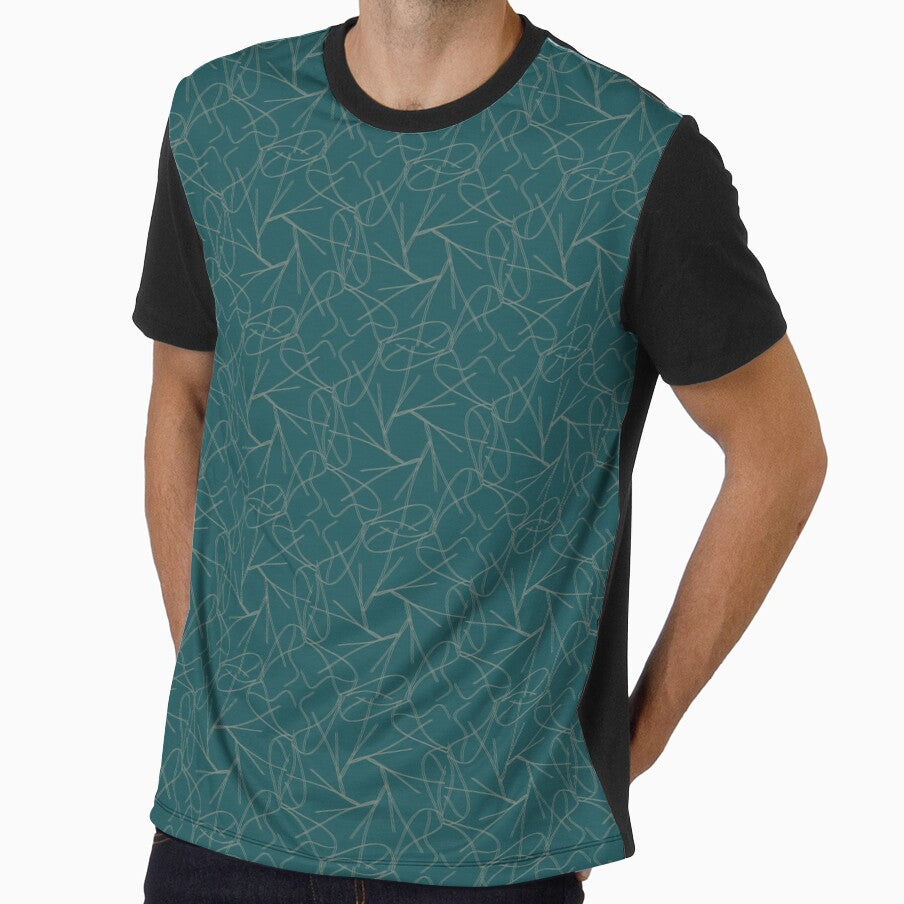 Octagon Abstract Line Art - Minimalist Geometric Pattern by Krystal_Clair