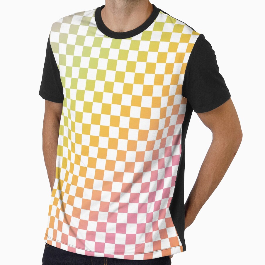pastel rainbow color Checker Checkerboard Minimalist aesthetic Backdrop Pattern by MarzStudio