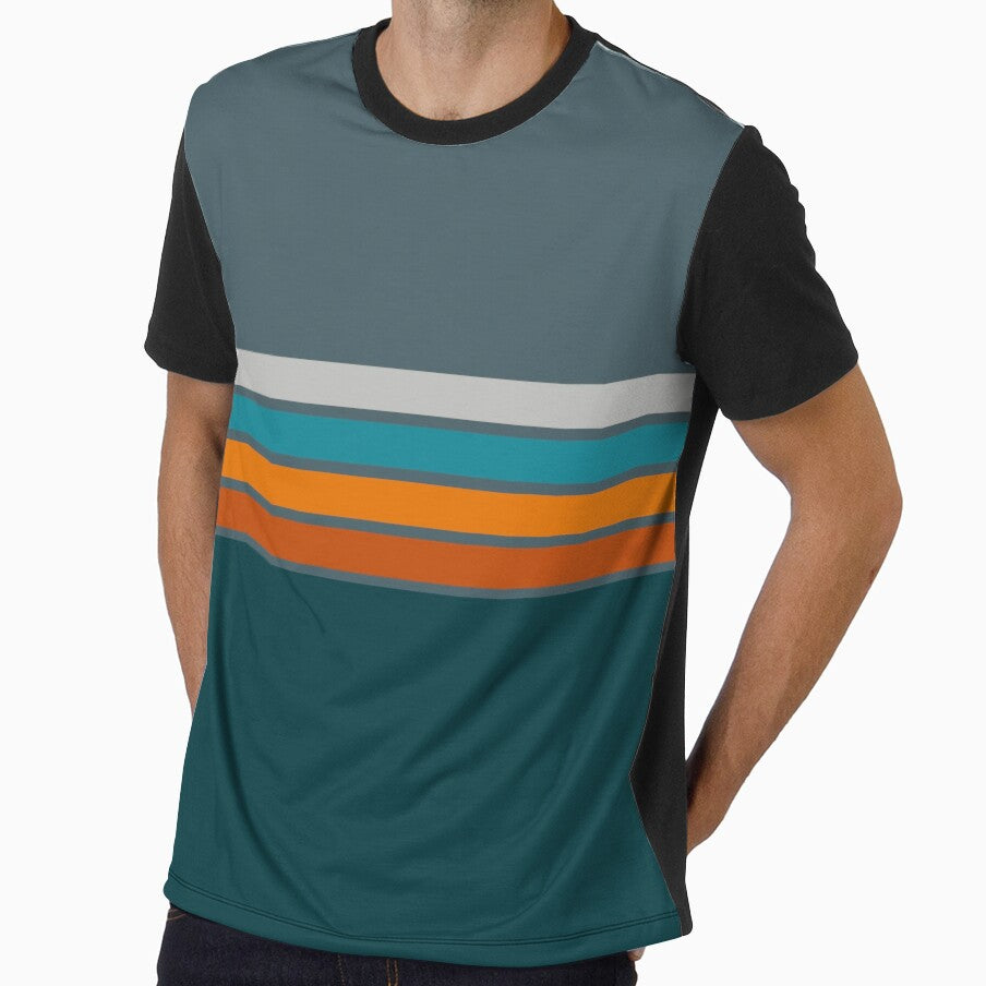 Vintage Retro Cycling Striped Geometric Lined Design by Wiseass
