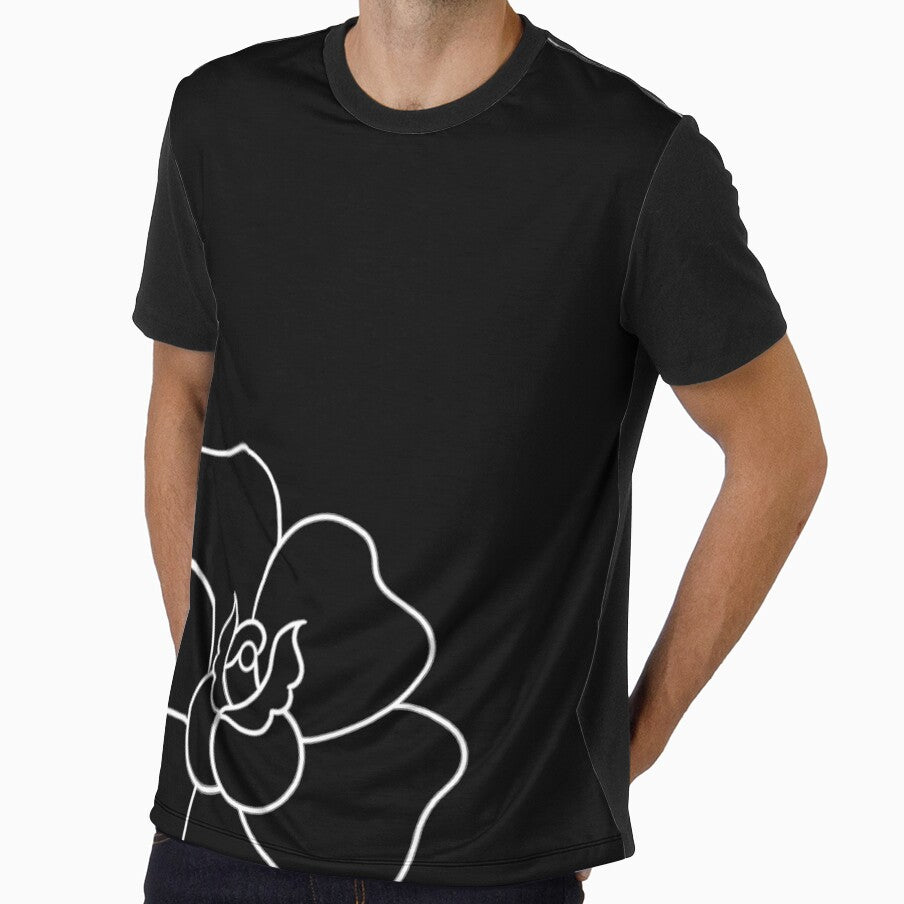 Simple Rose (white on Black) by IzoIno