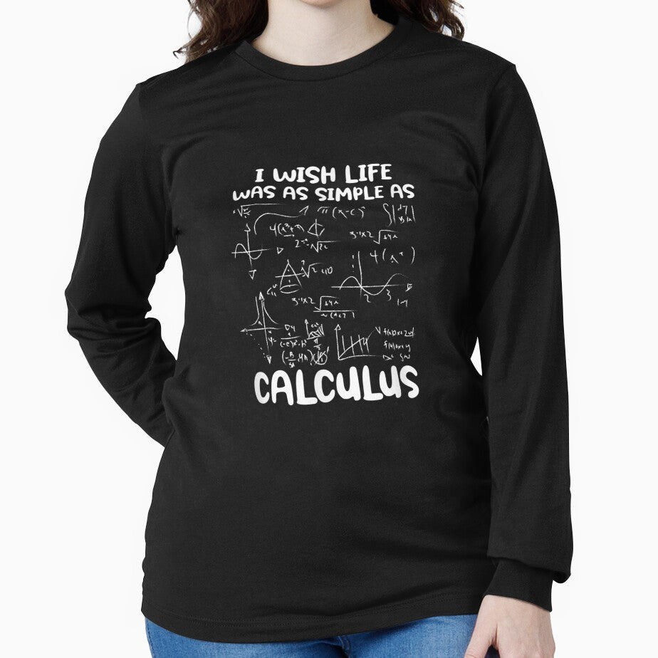 I Wish Life Was As Simple As Calculus Funny Math Mathematics Gift by venitamara