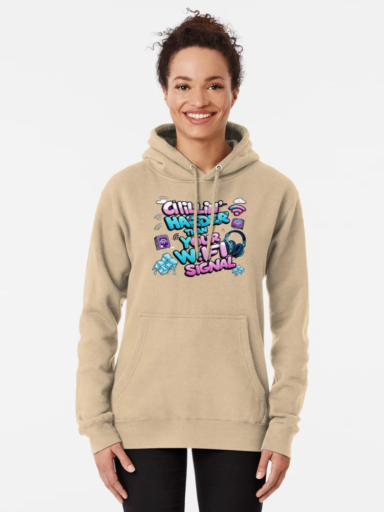 "Chillin’ Harder Than Your WiFi Signal – Lazy Vibes Graphic Design" Classic T-Shirt