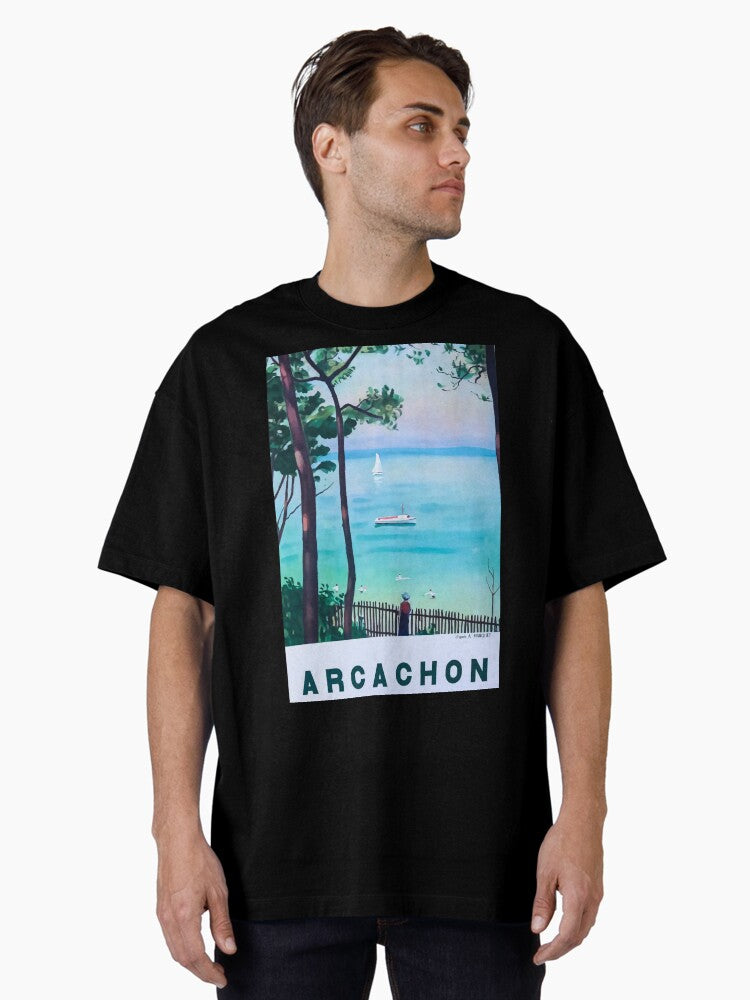 Arachon retro poster Oversized T-Shirt